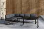 Zingaro-loungesaet-med-udendoers-sofa-med-hynder-og-bord-sort-1
