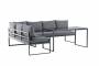 Zingaro-loungesaet-med-udendoers-sofa-med-hynder-og-bord-sort-3
