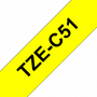 brother-tape-tzec51-24mm-sort-paa-neon-gul-2