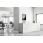 tekstil-vaegdekoration-forest-sunrise-med-sort-ramme