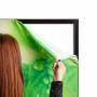 tekstil-vaegdekoration-pink-flower-erica-med-sort-ramme-1