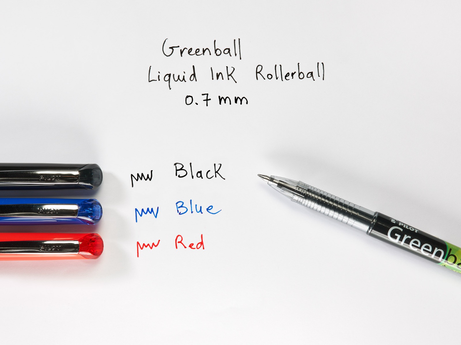 Køb Pilot GreenBall rollerpenne hos JustMore, husk nye refills